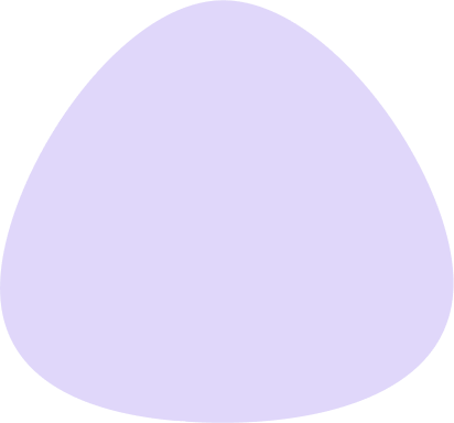 simple graphic of a solid purple egg shape
